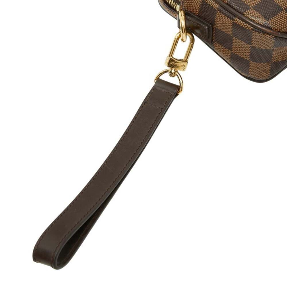 LOUIS VUITTON Authentic Brown Damier Leather Pochette Clutch Bag - Picture 8 of 11